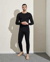 1 x RAW Customer Returns LAPASA Men s 100 Merino Wool Thermal Underwear Set, Premium Merino Wool Undershirt Underpants, Warm Thermal Functional Underwear M31, Warm, Large, Black  - RRP €70.58