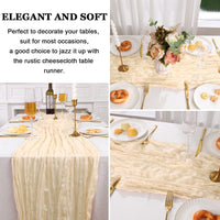 1 x RAW Customer Returns SHACOS 3 Pack Cheesecloth Table Runner Beige 300 x 90 cm Cheesecloth Table Runner Beige Long Gauze Table Runner Washable Muslin Table Runner Boho Wedding Table Runner for Table Decoration Wedding Party Birthday - RRP €15.12