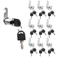 1 x RAW Customer Returns Letterbox lock, 30 mm cabinet lock with key, furniture lock, locker lock, 18 mm drawer lock, cylinder lever lock, cam lock, security mailbox lock pack of 10  - RRP €18.89