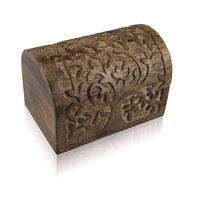 1 x RAW Customer Returns Great birthday gift ideas, handmade decorative wooden jewelry box treasure box jewelry organizer keepsake box treasure box jewelry set holder lock box watch box 22x15 cms Antique  - RRP €24.36