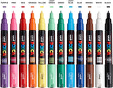 1 x RAW Customer Returns Uni-Posca PC-1M Extra Fine Tip Marker Pen Set of 12 Imported from Japan - RRP €37.01