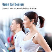 1 x RAW Customer Returns LOBKIN Bone Conduction Headphones Bluetooth 5.3 Open Ear Wireless and Sweat-Resistant Sports Headphones Suitable for Running Fitness, 8 Hours Playtime Black  - RRP €33.99