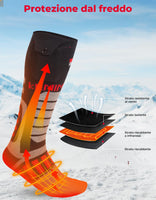 1 x RAW Customer Returns KEMIMOTO Battery Heated Socks, Heated Socks with APP, 5000mAh Rechargeable Heated Socks, Winter Cotton Socks Foot Warmer for Skiing, Hunting, Hiking S - RRP €44.38