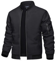 1 x RAW Customer Returns TACVASEN Men s College Jacket Pilot Jacket Bomber Jacket Summer Jacket Baseball Windbreaker Spring Sports Jacket 3XL, Black  - RRP €49.39