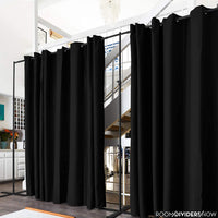 5 x Brand New RoomDividersNow Heavy Duty Room Divider Curtains 243cm High x 304cm Wide Midnight Black  - RRP €150.0