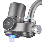 1 x RAW Customer Returns HOMELODY water filter faucet, water filter drinking water with LED display, removes chlorine, heavy metals and bad taste, faucet filter with blue light for kitchen including filter 1  - RRP €55.08