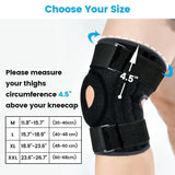 1 x RAW Customer Returns ABYON Hinged Knee Brace, Open Patella Knee Support Adjustable with Side Stabilizers for Women and Men Knee Pain, Swollen, Meniscus Tear, Arthritis - RRP €17.93