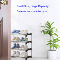 1 x RAW Customer Returns NIAWECAN Small Stackable Shoe Rack, 4 Tier Shoe Storage Lightweight Shoe Rack Storage Narrow Shoe Organizer Stable for Closet, Entryway, Hallway - RRP €20.48