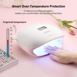 1 x RAW Customer Returns SUNUV LED Nail Lamp 48W UV Nail Dryer for Nail Gel SUN4S with Timer, LCD Display for Home and Beauty Salon SUN4S Pink, Valentine s Day Gift for Women - RRP €72.97