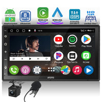 1 x RAW Customer Returns ATOTO A6 PF 7 inch QLED touchscreen Android double-DIN car radio, wireless Carplay Android Auto, DAB radio GPS Mirror Link, dual BT, WiFi BT USB tethering, HD LRV with rear view camera, A6G2B7PF-S01 - RRP €292.33