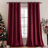 1 x RAW Customer Returns MIULEE Burgundy Velvet Living Room Curtains with Eyelets, 2 Pieces Winter Velvet Curtains 140x245 CM W x H , Thermal Velvet Curtains for Bedroom, Soft Velvet Room Curtain - RRP €52.21