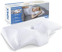 1 x RAW Customer Returns HOMCA Ergonomic Cervical Pillow Memory Foam Support Pillow Orthopedic Pillow for Sleeping on the Side and Back - RRP €42.99