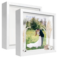 1 x RAW Customer Returns sunmeg 2Pcs 3D picture frames for filling 30 x 30cm picture frame deep 3D object frame wooden up to 3cm, 3D frame for objects, flowers, wedding bouquet or memorabilia - RRP €41.95