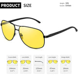 1 x RAW Customer Returns Joopin Night Driving Men s Sunglasses Night Vision Driving Yellow Military Type Premium Metal Lightweight Frame Spring Hinges - RRP €19.55