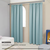 1 x RAW Customer Returns Deconovo Blackout Curtains Thermal Insulated Room Darkening Curtains for Living Room Bedroom, 2 Panels, 46 x 54 , Sky Blue - RRP €36.49