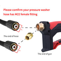 1 x RAW Customer Returns Tool Daily Short Pressure Washer Gun with Foam Cannon, 1 10.2 cm Quick Connect, with 5 Pressure Washer Nozzle Tips, 1 Liter - RRP €52.99