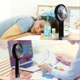 1 x RAW Customer Returns VKUSRA Handheld Fan, Portable Mini Fan with 4 Wind Speeds and 15 Rotatable Design, Electric Rechargeable USB Fan for Travel, Office, Home, Outdoor, Indoor - RRP €13.09