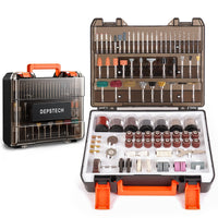 1 x RAW Customer Returns DEPSTECH multifunctional tool accessory set, 420-piece multi-purpose accessory set, universal rotary tool accessory set easy for cutting, grinding, polishing, drilling and engraving with carrying case - AT420 - RRP €38.99