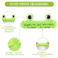 35 x Brand New WLLHYF Cute Frog Eye Headband Spa Makeup Head Band Soft Elastic Makeup Wash Face Head Wrap Funny Hair Band for Girls Women Yoga Skin Care - RRP €226.8