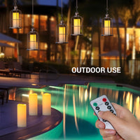 1 x RAW Customer Returns Soulbay LED candles with timer function, 12.7 cm large outdoor waterproof pillar candles flickering flame with remote control for outside garden room balcony living room decoration, 600 hours, set of 4 - RRP €17.96