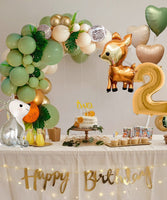 23 x Brand New 2nd Birthday Balloons, 2nd Birthday Boy, Green 2nd Birthday Decorations Girl, Jungle Animal Balloons, Happy Birthday Garland, 2nd Birthday Decorations Girl Boys - RRP €347.76