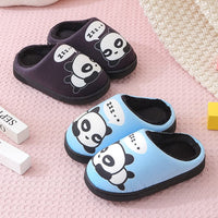 1 x RAW Customer Returns Plush Slippers Women Men Warm Cute Panda Slippers Winter Autumn Girls Indoor Non-slip Slipper Shoes for Boys Girls Black 33 34 EU 34 35 CN - RRP €20.84