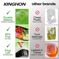 1 x RAW Customer Returns KINGHON 1 Compartment Meal Prep Container, Food Storage with Airtight Lid, BPA Free Reusable Bento Lunch Boxes, Freezer, Microwave and Dishwasher Safe - 20 Pack, 32 oz - RRP €24.99