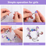 1 x RAW Customer Returns FORMIZON Girls Gifts 5-12 Years, Pack of 80 Jewelery Crafts Girls Children Toys Bracelets Necklace DIY Jewelery Crafts Girls Unicorn Mermaid Jewelery Craft Sets Purple  - RRP €10.25