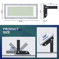 1 x RAW Customer Returns YIQIBRO LED spotlight outdoor 100W, 10000LM LED floodlight outdoor, outdoor spotlight LED waterproof IP67, 7000K cold white outdoor spotlight LED spotlight 85-265V for garden garage factory sports field 100W  - RRP €29.64