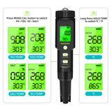 1 x RAW Customer Returns Homcoice PH Meter 5 in 1 TDS EC SALT Temperature pH Value Meter IP67 Waterproof Pool pH Tester 0.01 High Precision Digital Water Tester Drinking Water with ATC Function - RRP €39.99