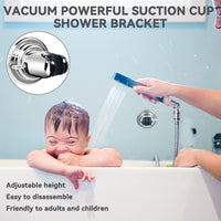 1 x RAW Customer Returns Wansiven hand shower holder, strong vacuum suction cup shower head holder, universal adjustable shower holder suction cup, removable wall mount suction cup holder, ABS plastic - RRP €14.72