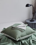 1 x RAW Customer Returns MILDLY pillowcase 40x80 cotton sage green, pillowcases 2 pieces with zipper, similar texture to stone washed linen, OekoTex certified, soft and comfortable - RRP €12.1