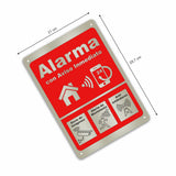 1 x RAW Customer Returns Connected Alarm Sign - Video Surveillance Zone Sign - Police Warning Sign - Deterrent Signs - Indoor and Outdoor - 21 x 30 cm - Video Surveillance Alarm Plate - Resistant and Durable. 2  - RRP €35.0