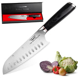 15 x Brand New Aroma House Santoku Knife 7 Inch Kitchen Knife German Ultra Sharp Stainless Steel Asian Knife with Ergonomic Handle and Gift Box The Best Choice for Kitchen and Restaurant - RRP €306.0