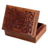 1 x RAW Customer Returns Ajuny Handmade Decorative Wooden Jewelry Box for Women Tree of Life Design Multipurpose Keepsake Storage Organizer Watch Box Treasure Chest Ideal for Gifts 7x5 inches - RRP €19.92