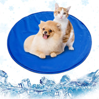 4 x Brand New Cooling Mat Dog Round, Cooling Mat Gel for Cats, Dog Cooling Mat Self-Cooling, Cooling Blanket for Pets Washable, Cooling Mat Pet Mat Waterproof for Summer Indoor Outdoor Camping 70 cm  - RRP €100.8