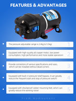 1 x RAW Customer Returns Mxmoonant Automatic Water Pump 12V DC, Booster Pump, 35 Psi, 2.4 Bar, 95W, 12.5 Lpm min, Self-Priming, Overload Protection, for Caravan, Boat, Washing, Garden - RRP €92.99