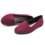 1 x RAW Customer Returns Ataiwee Large Women s Ballerina Flats - Fashion Wide Width Flat Shoes, Red Wine 1910003, 40.5 EU Large - RRP €60.0