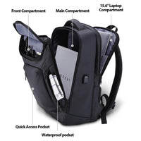 1 x RAW Customer Returns HOMIEE Computer Backpack 15.6 Inch Laptop Backpack Men s Work Travel Office Backpack Waterproof PC Laptop Flight Executive Anti-Theft Backpack with USB Port - RRP €59.99