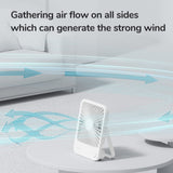 1 x RAW Customer Returns JISULIFE Table Fan Quiet, 4500mAh Mini Fan Rechargeable Battery, 180 Foldable Portable Fan Small, 4 Speeds Adjustable For Home Office Travel-White - RRP €25.7