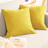 1 x RAW Customer Returns Blumtal Set of 2 Chenille Cushion Covers - Decorative Sofa Cushion Covers with Zipper Cover, Mustard Yellow, 30 x 50 cm - RRP €10.99