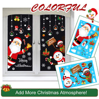 17 x Brand New 160PCS Christmas Window Stickers, Christmas Door Stickers Christmas Window Decorations Removable Christmas Window Stickers, Christmas Window Stickers for Windows Snowman Santa Claus Reindeer PVC Static Stickers - RRP €387.6