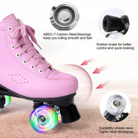 1 x RAW Customer Returns Women s classic retro roller skates, roller skates with four wheels in double row, classic roller skates, roller skates for children, shiny roller skates, ideal for beginners, ABEC-7 ball bearings - RRP €52.51