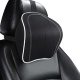 1 x RAW Customer Returns ZATOOTO Car Headrest, Soft Leather Car Cervical Pillow Cushion for Driving Office Gaming, Comfortable Breathable Black  - RRP €27.2