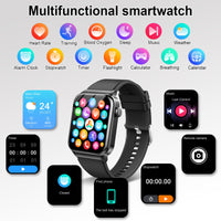 1 x RAW Customer Returns Smartwatch for men and women with telephone function message reminder, 1.85 smart watch, 112 sports modes, IP68 waterproof fitness watch for men, sports watch with heart rate sleep monitor, pedometer,  - RRP €30.24