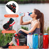 1 x Brand New Foldable water bottle with carabiner, foldable water bottle, foldable drinking bottle 700ml, foldable bottle, collapsible flexible reusable water bottle for hiking, adventure, travel - RRP €20.4