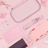 1 x RAW Customer Returns BRHE Switch Lite Case Cover Accessory Set, Hard Shell Storage Bag Travel Set with Hard Protective Case, Screen Protector and Thumb Grip Caps for Nintendo Switch Lite Console 9-in-1, Pink - RRP €27.89