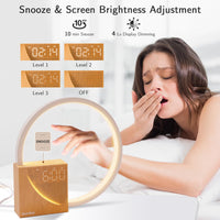 1 x RAW Customer Returns blonbar 10W bedside lamp with USB charging function, wake up light alarm clock touch control dimmable table lamp sleep aid for babies and adults, 3-level brightness night light for bedroom, living room  - RRP €40.33