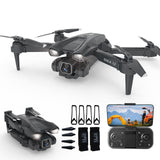 1 x RAW Customer Returns IDEA12 Drone with Camera HD 2 Cameras Drones for Children 135 Electric Adjustable RC FPV WIFI Foldable Quadcopter Toy Airplanes Gifts 360 Flips Gravity Control Altitude Hold 2 Batteries - RRP €47.39