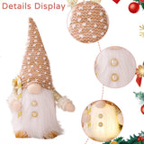 1 x RAW Customer Returns ACAREY Christmas decoration 2 pieces Christmas gnomes with light, decoration H32 55cm plush figures Christmas gnomes with LED Christmas autumn harvest illuminated - RRP €24.19